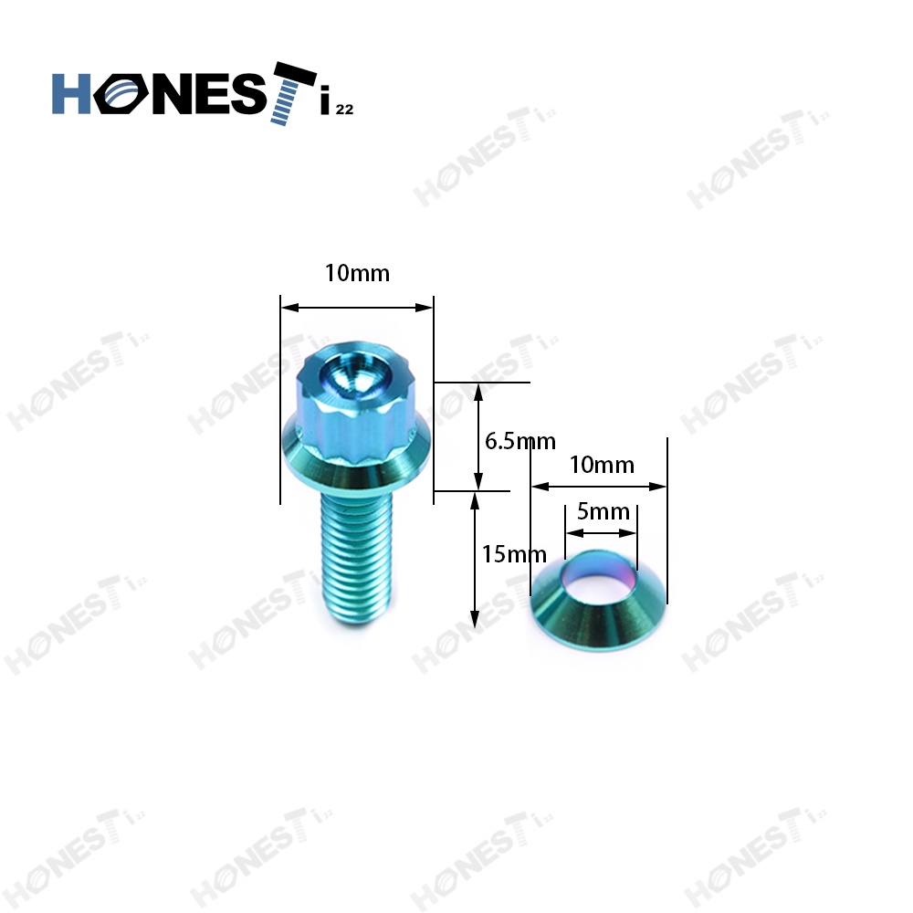 Honesti22 Gr5 Titanium alloy Steering wheel screw  M5X15mm / 0.8 P.