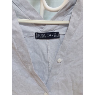 เสื้อคลุม zara สีฟ้าคราม m l xlใส่ได้