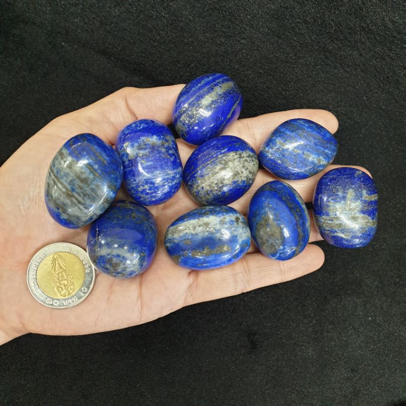 หินก้อนลาพิสลาซูลี หินลาพิสลาซูลี ลาพิสลาซูลี(Lapis Lazuli)ก้อนละ 350