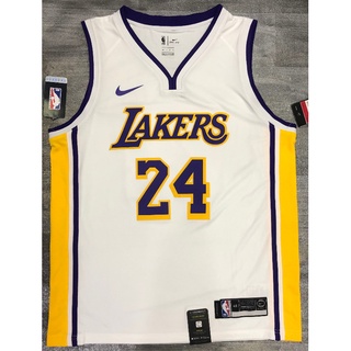 hot pressed nba jersey Los Angeles Lakers No. 24 Kobe Bryant white V basketball jersey