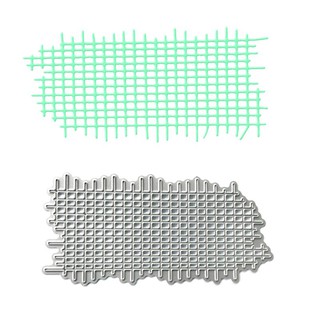 แม่แบบสเตนซิลโลหะ ลายตารางฉลุ  สำหรับตกแต่ง สมุดอัลบั้ม งานฝีมือ DIY
