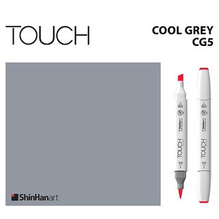 TOUCH TWIN BRUSH MARKER CG5 (COOL GREY) / มาร์คเกอร์หัวพู่กัน-หัวตัดขนาดกลาง รหัส CG5 (COOL GREY)