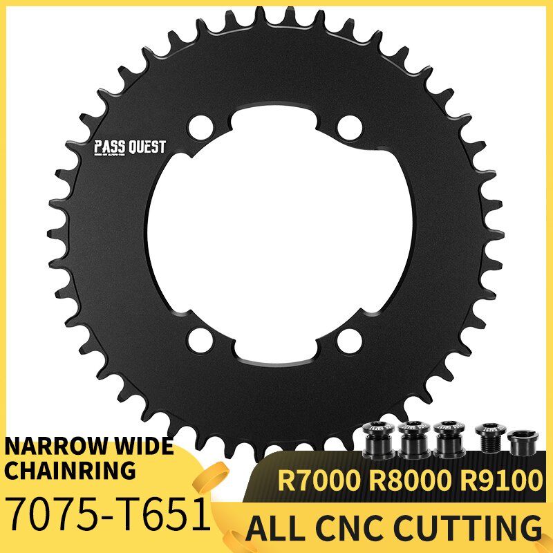 ใบจานเดี่ยวกลม Round 110BCD 46T/48T/50T/52T/54T/56T/58T for R7000/R8000/R9100 Shimano105
