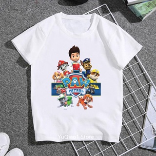 เสื้อยืดแขนสั้นลําลอง พิมพ์ลายการ์ตูน PAW Patrol สวมใส่สบาย สําหรับเด็กผู้ชาย และเด็กผู้หญิง