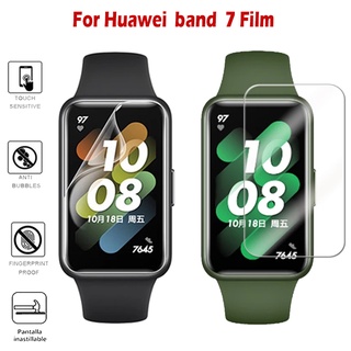 ฟิล์มไฮโดรเจล TPU นิ่ม แบบเต็มจอ สําหรับ Huawei Band 7 (ไม่ใช่กระจก) 2 ชิ้น