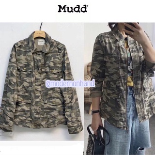 เสื้อแจ็คเก็ตลายพราง เสื้อทหาร เสื้อparka   🌿งานแบรนด์ 🖤MUDD🖤 แท้💯% (JK507)