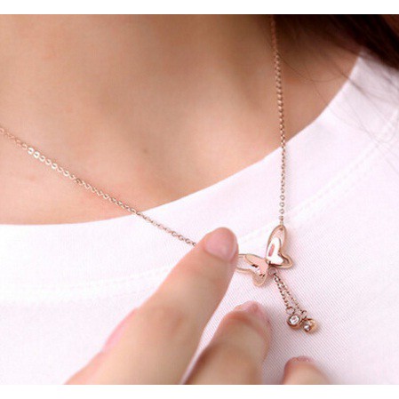 สร้อยคอผีเสื้อไทเทเนียม TT555