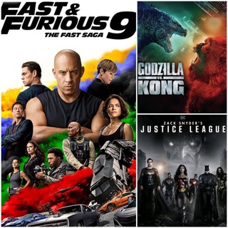 DVD หนังแอคชั่น ☆ Fast 9 ☆ Godzilla vs Kong ☆ Zack Snyders Justice League มัดรวม 3 เรื่องดัง #หนังฝรั่ง #แพ็คสุดคุ้ม