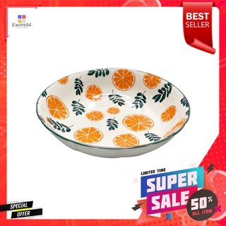 จานบัวเซรามิก 8" KECH ORANGE LEAFCERAMIC COOP PLATE 8" KECH ORANGE LEAF