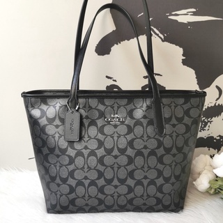 CITY ZIP TOTE IN SIGNATURE (COACH F89204)