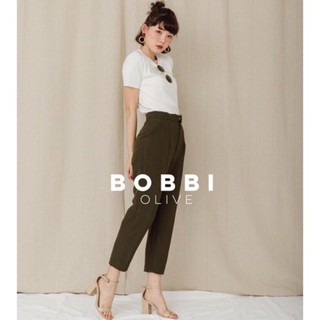 💕 Bobbi Trousers สี เขียว Olive size S used สภาพดี 95%