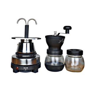 โปรโมชั่น : WT-MS43-Moka pot Fountain 2cup เตาไฟฟ้าYQที่บดแบบแก้ว
