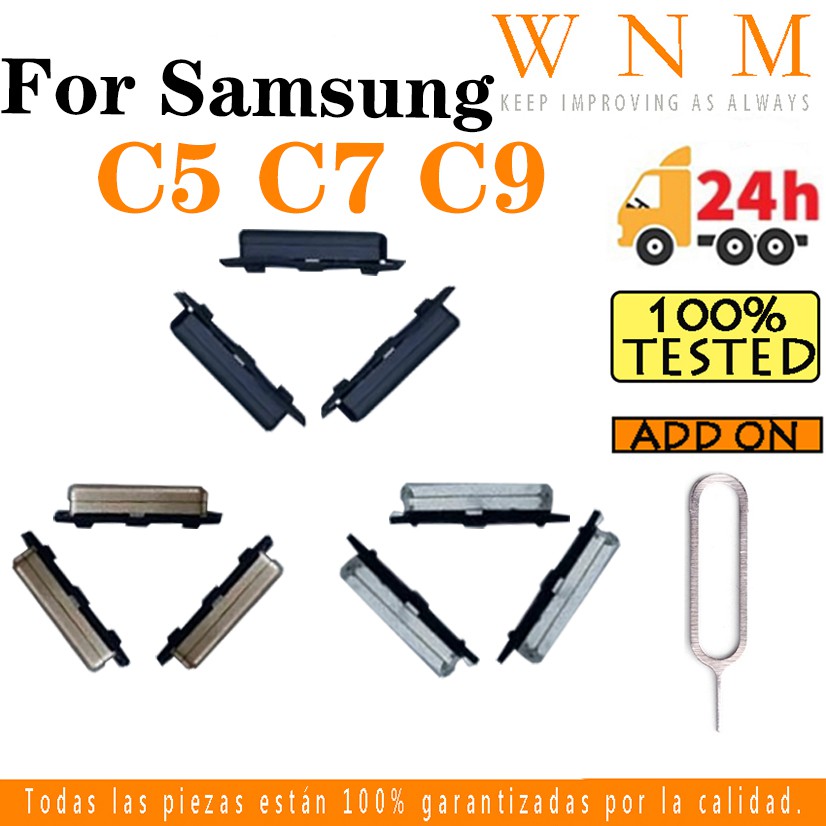 ปุ่มเปิดปิดสําหรับ Samsung Galaxy C5 C7 C9 Pro ปุ่มด้านข้างเปิดปิดระดับเสียงขึ้นลงปุ่มเปลี่ยนส่วน