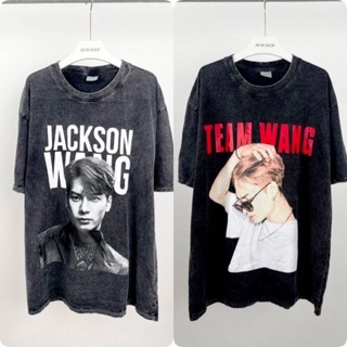 【2022New】[100% Cotton] ทีมหวัง❤️เสื้อยืด เสื้อฟอก เสื้อยืดวินเทจลาย❤️JACKSON WANG(TEAM WANG)