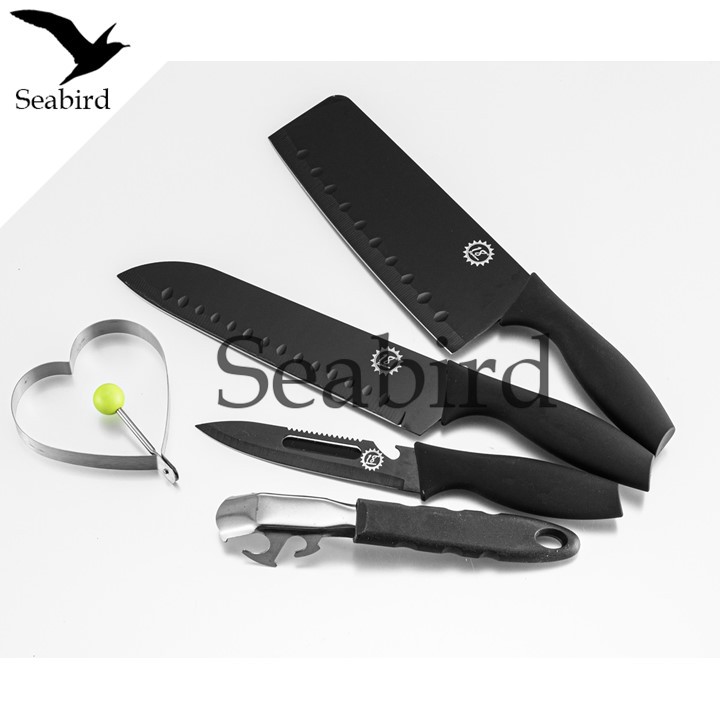 Seabird ชุดมีดทำครัว5ชิ้นชุด (สินค้าด้ามจับเหนียวขอลูกค้าที่รับได้ลดราคาขาดทุน!)