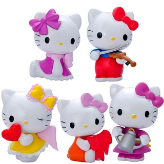 Set พวงกุญแจ Hello Kitty 5 ตัว ขนาดความสูง 2 นิ้ว