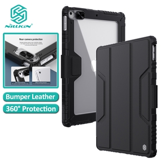 Nillkin For iPad 10.2 2021 2020 8th generation 10.2 2019 Bumper Pro Leather Smart Wake Flip All-inclusive 360° Shockproof Case With Camera Slide Privacy Protection