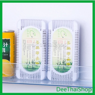 Dee Thai กล่องถ่านไม้ไผ่กําจัดกลิ่นสําหรับตู้เย็น ที่ดับกลิ่นในตู้เย็น Deodorant box