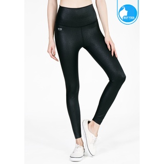 IBY - High Waist Yoga Legging - Stand Out - Black Silver ลายดำวาว
