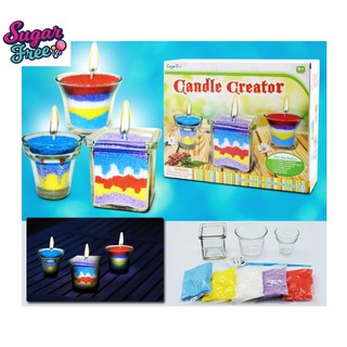 ของเล่นเด็ก DIY Candle Creator ชุดเซ็ทอุปกรณ์ทำแก้วเทียน มีแก้ว 3 แบบ และอุปกรณ์ครบเซ็ท