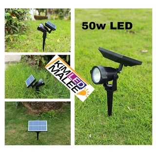 ไฟปักดินโซล่าsolar150w 3-4 หัวแยก วัสดุอลูมิเนียม สว่างไม่จกตา ไฟสนามไฟ ปักสวน ไฟตกแตLED 3*30w