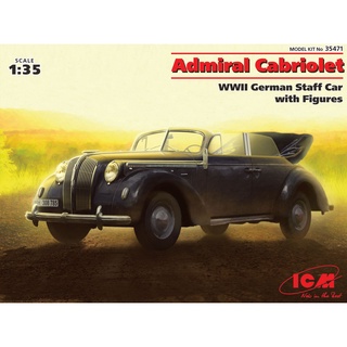 โมเดลประกอบ ICM Model ขนาด 1/35 ICM-35471 Admiral Cabriolet, WWII German Staff Car with Figures