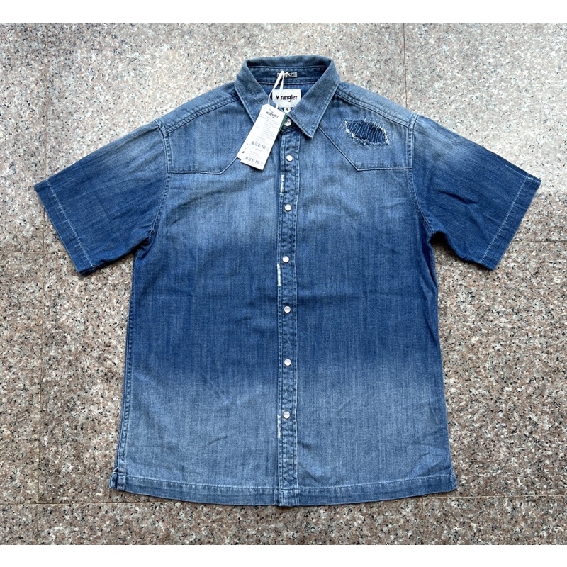 🔥จัดโปร👉Wrangler เชิ้ตชาย  ทรง Regular fit กระดุมมุก Cotton 100%  ไม่ยืด ของแท้จ้า