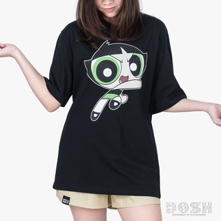 DOSH OVERSIZED SHORT SLEEVE T-SHIRT POWERPUFF GIRLS เสื้อยืดโอเวอร์ไซส์ 9DPGWT1002-BL