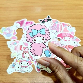 สติ๊กเกอร์ My Melody มายเมโลดี้ ชิ้นเล็กๆ ติดแน่น กันน้ำ ติดกระเป๋า โน้ตบุ้ค (40ชิ้น) sticker