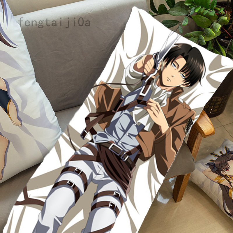 Japanese Anime Attack On Titan Levi Pillow Case Cover Hugging Body
