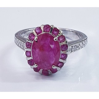 Top1Jewelry แหวนเงินแท้925 พลอยแท้ ทับทิม ไพลิน