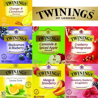 ใหม่ พร้อมส่ง🌟 ชา Twinings Tea Fruity ชา ทไวนิงส์ ผลไม้ 1 กล่อง 10 ซอง