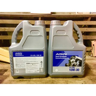 น้ำมันเครื่อง 10W-30 สำหรับ เครื่องยนต์ ดีเซล AISIN ขนาด 6ลิตร แถมฟรี 1ลิตร oil