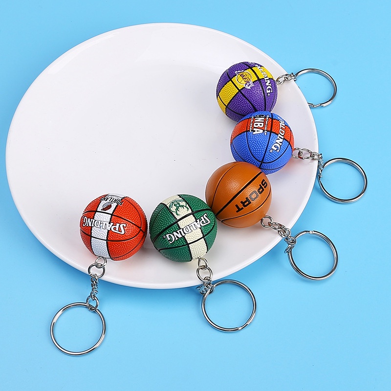 ตุ๊กตาจี้Creative Mini Basketball Model Keychain Sports Fans ...