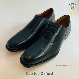 รองเท้าหนัง Oxford Captoe สีดำ