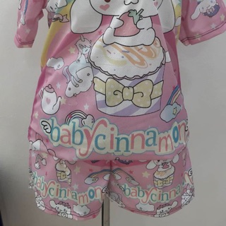 เซทเสื้อยืด&amp;กางเกงขาสั้นพิมพ์ลายทั้งตัวลายCinnamoroll