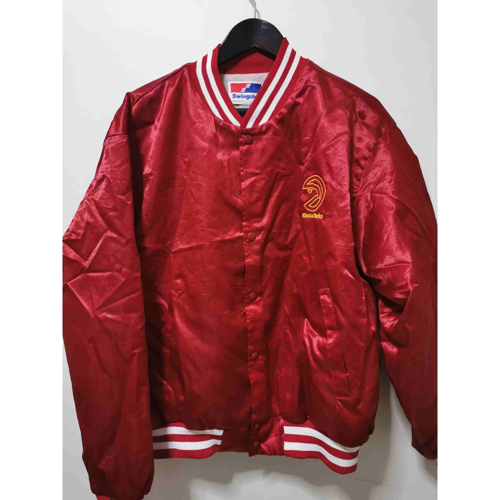 เสื้อ วินเทจ เสื้อ vintage ของแท้ มือสอง swingster jacket nba " atlanta hawks " size XL  made in USA