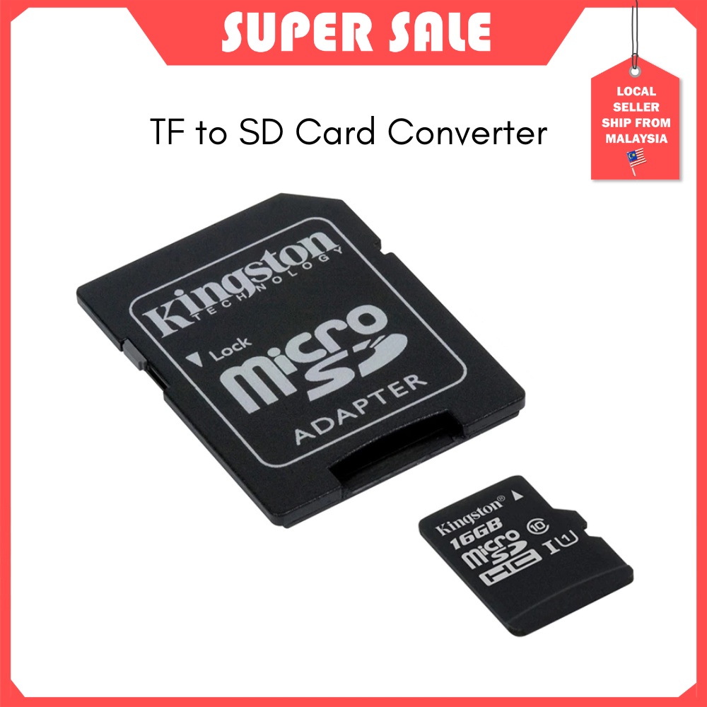 ตัวแปลงอะแดปเตอร์การ์ด Micro SD TF เป็น SD ของ Kingston การ์ดหน่วยความจําเครื่องอ่านการ์ดหน่วยความจําความเร็วสูง