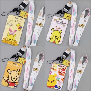 Winnie the Pooh หมีพูห์ สายคล้องบัตรพนักงาน ซองใส่บัตรพนักงาน สายห้อยบัตร ที่ห้อยบัตรพนักงาน สายคล้องบัตรลายการ์ตูน ซองใส่บัตรประชาชน ใส่บัตรพนักงาน สายคล้องแมสลายการ์ตูน  ซองใส่บัตร ป้ายห้อยบัตร ที่ใส่บัตรพนักงาน