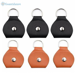 SWTDRM- ~Guitar Pick Holder Plectrum Bag 27mm 6 Pack Plectrum Brown Keychain High Quality-【Sweetdream】