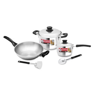 ชุดเครื่องครัว หัวม้าลาย INDUCTION SMART COOK 7 ชิ้น  SAUCE POT SET ZEBRA INDUCTION SMART COOK 7 PCS