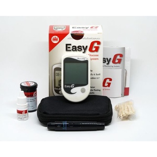 จัดส่งฟรี มีเก็บเงินปลายทาง เครื่องวัดระดับน้ำตาลในเลือด EASY G พร้อมแผ่นวัดและเข็มเจาะเลือดอย่างละ 25 ชิ้น