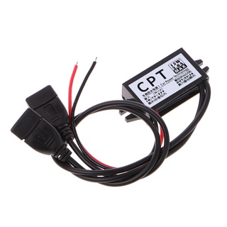 【PC】ตัวแปลงแรงดันไฟฟ้า Dc 12V เป็น 5V 3A 2 USB เป็นตัวควบคุมแรงดันไฟฟ้าอัตโนมัติ 15W 3A