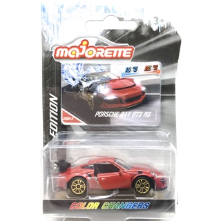 Majorette Porsche 911 GT3 RS - Color Changer Series - Red Color /Wheels D5SG /scale 1/59 (3 inches) Package with Card