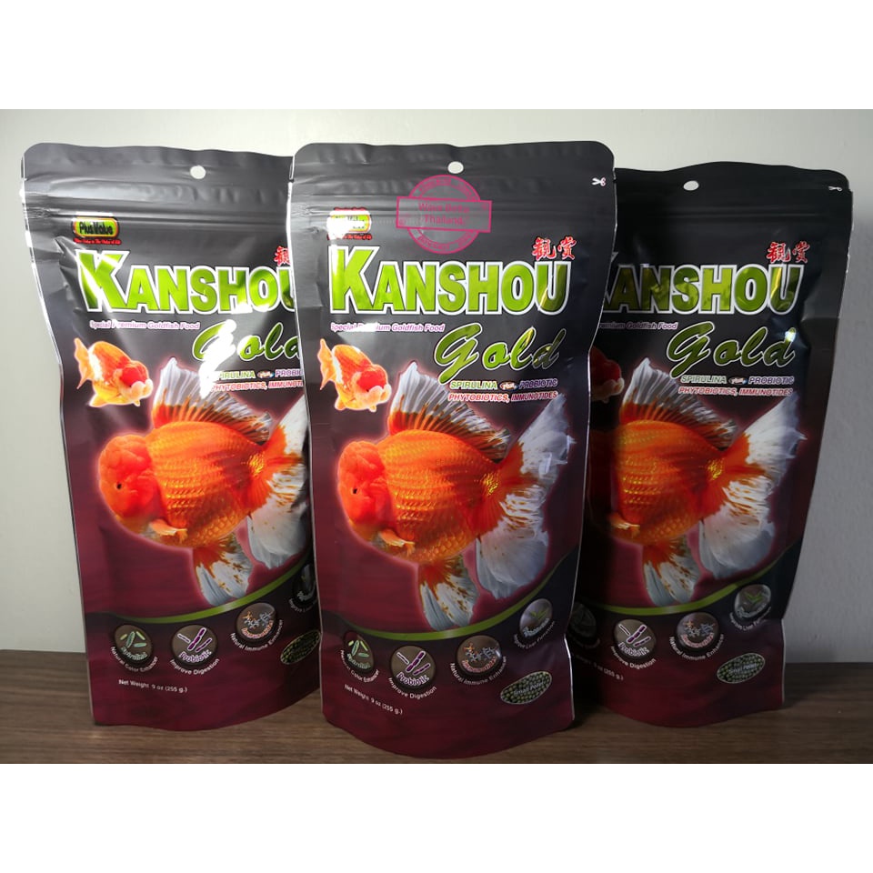 อาหารปลาทอง KANSHOU GOLD 255 g. เม็ด S