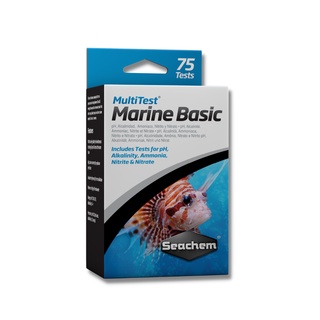 Seachem MultiTest™ Marine Basic - รวมชุด pH และความเป็นด่างในทะเลแอมโมเนียและไนไตรท์และไนเตรต