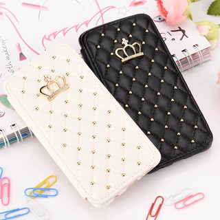 เคส Samsung S23 Ultra Galaxy S22 S21 S20 Plus S20+ S21+ S22+ S23+ Case เคสฝาพับ เคสหนัง Rhinestone Diamond Crown เคสเคสโทรศัพท์หนังฝาพับพร้อมช่องใส่บัตรสําหรับ Mobile Phone Cover Casing เคสฝาพับ เคสเปิดปิด