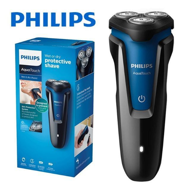 Philips (ฟิลลิปส์) AquaTouch เครื่องโกนขนไฟฟ้าเปียก และแห้ง S1030/04 (ประกันศูนย์ 2 ปี) ฟิลิปส์ S1030 แท้ 100%