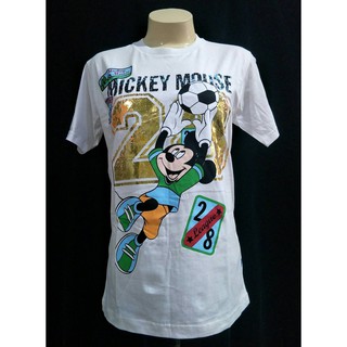 เสื้อยืด มิกกี้เม้าท์ แบรนด์ Disney สกรีนทอง