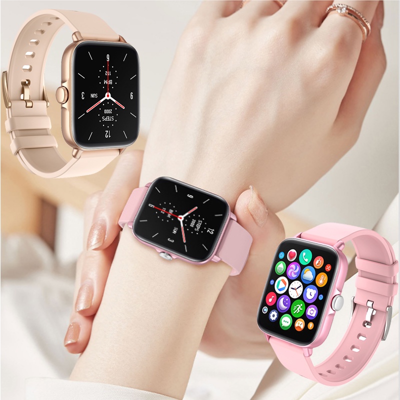 ใหม่ นาฬิกาข้อมือสมาร์ทวอทช์ วัดอัตราการเต้นหัวใจ มัลติสปอร์ต สัมผัสหน้าจอได้ 2022 สําหรับผู้หญิง